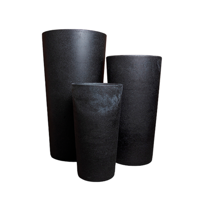 S/3 hoge potten D37 WEDGE zwart