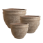 S/3 potten D50 REED terracotta